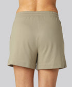 Beige bambushorts för vardagsbruk för kvinnor