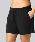 Svarta vardagsshorts i bambu för kvinnor