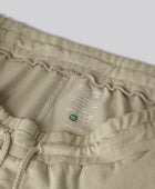 Beige bambushorts för vardagsbruk för kvinnor