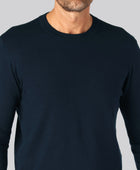 Marinblå stickad bambutröja