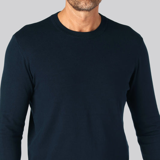 Marinblå stickad bambutröja