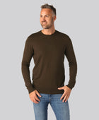 Brun stickad bambu-tröja för män