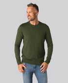 Grönt stickade bambutröjor för män