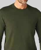 Grönt stickade bambutröjor för män