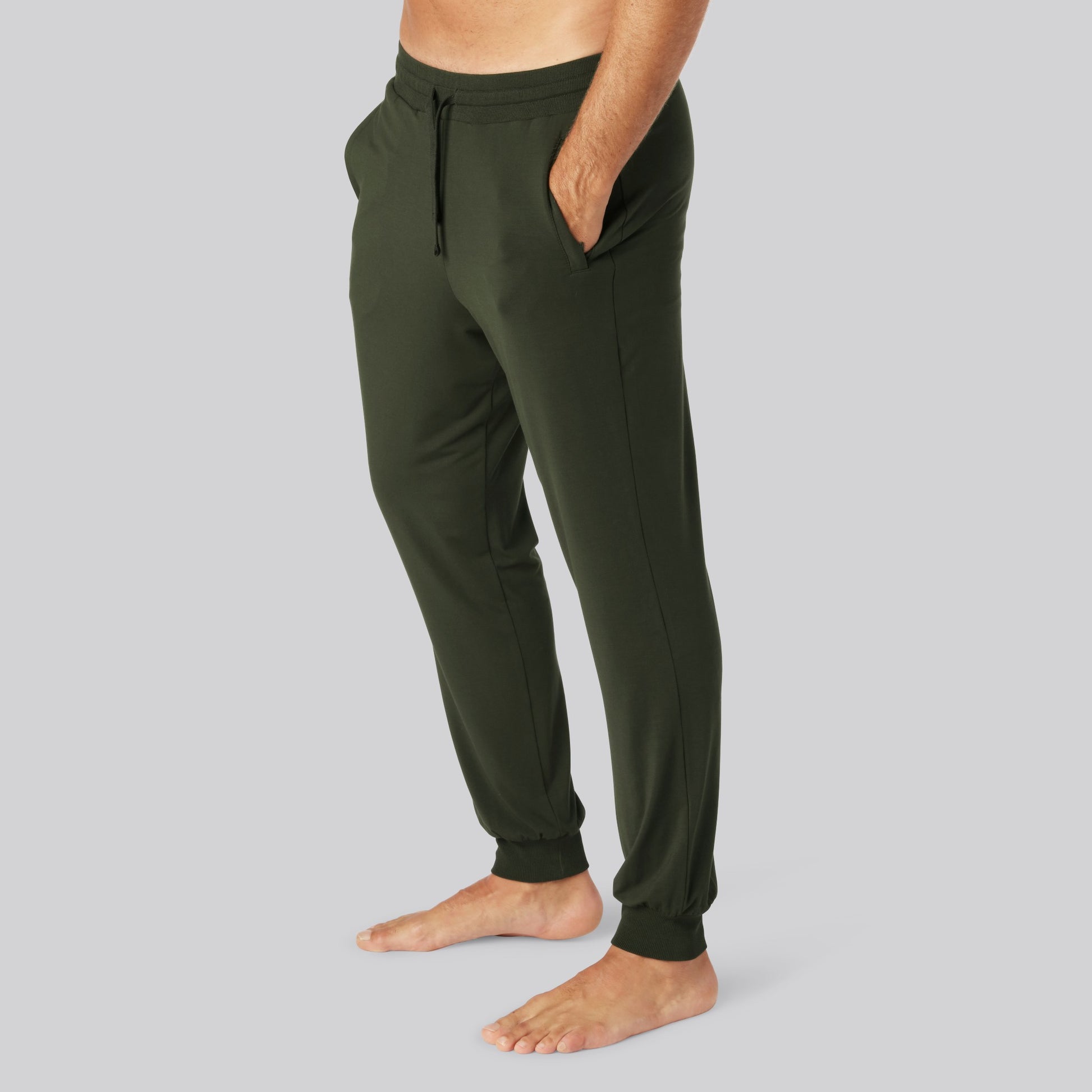 Gröna joggingbyxor i bambu