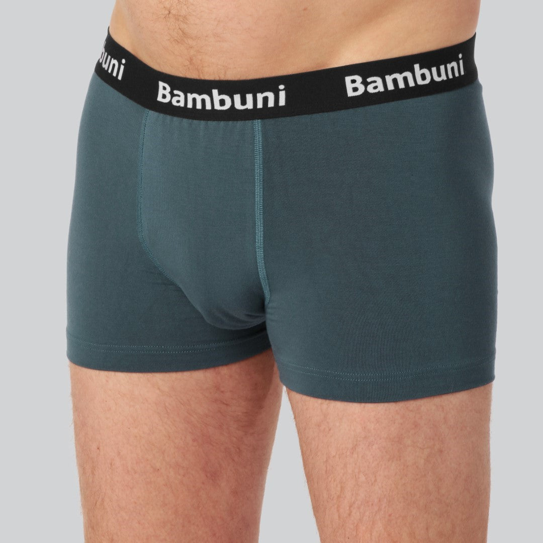 Herrtrosor i bambu med membran i petrolfärg