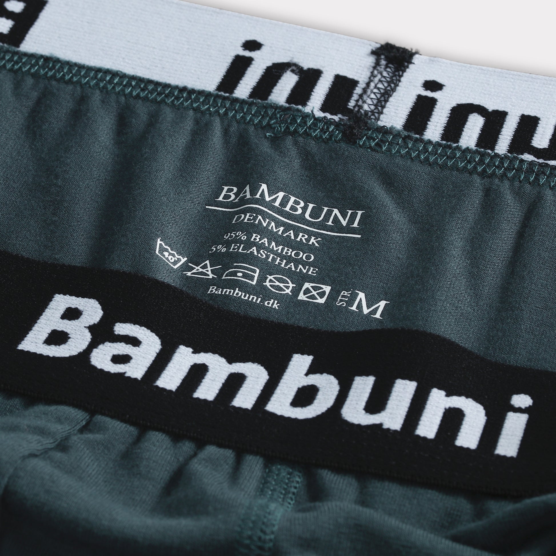 Herrtrosor i bambu med membran i petrolfärg