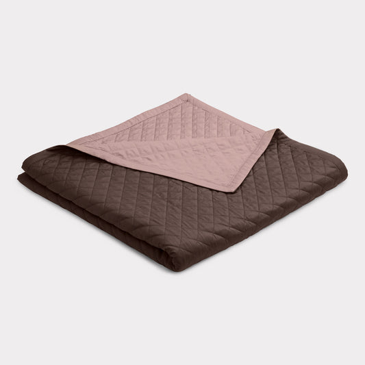 Bambuni bambuöverkast i kastanj/gammalrosa