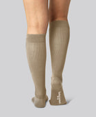 Beige stödstrumpor i bambu för kvinnor