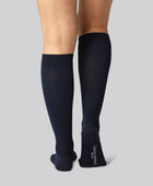 Marinblå kompressionsstrumpor i bambu för kvinnor