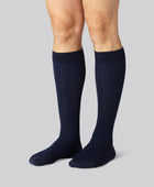 Marinblå kompressionsstrumpor i bambu för män