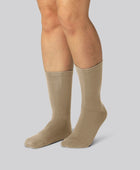 Beige bambusockor utan resår för kvinnor