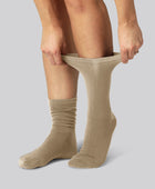 Beige bambusockor utan resår för kvinnor