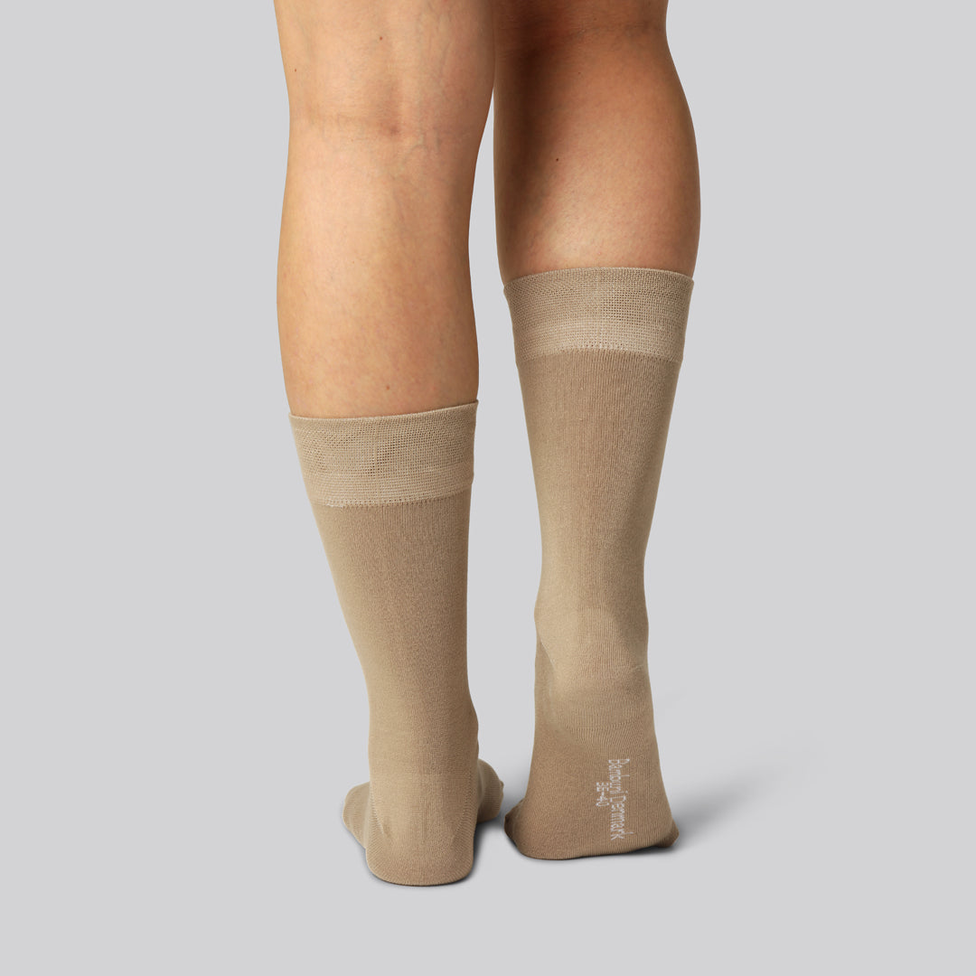 Beige bambusockor för kvinnor