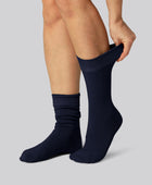 Marinblå bambusockor för kvinnor