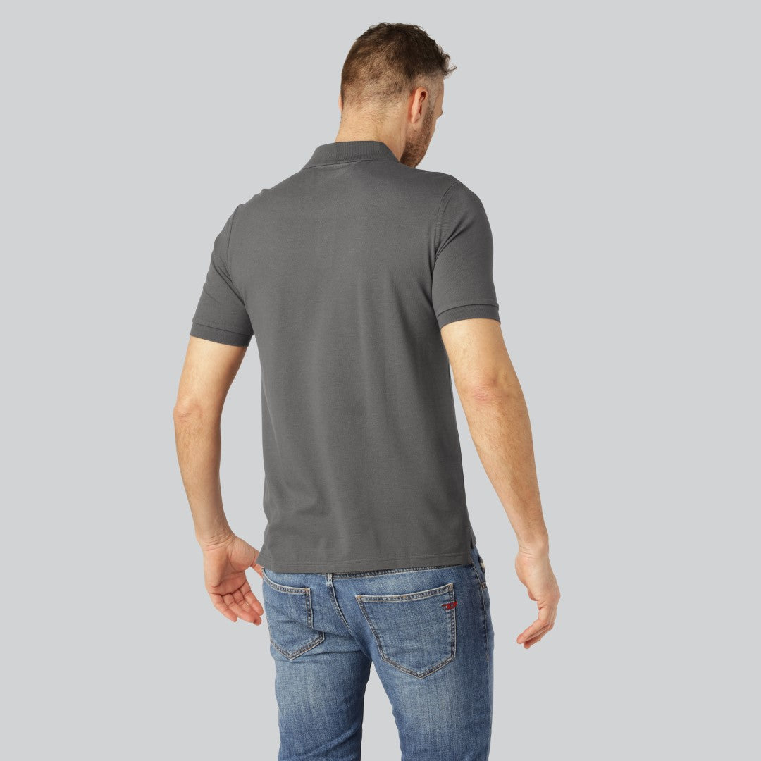 Mörkgrå bambupolo för män