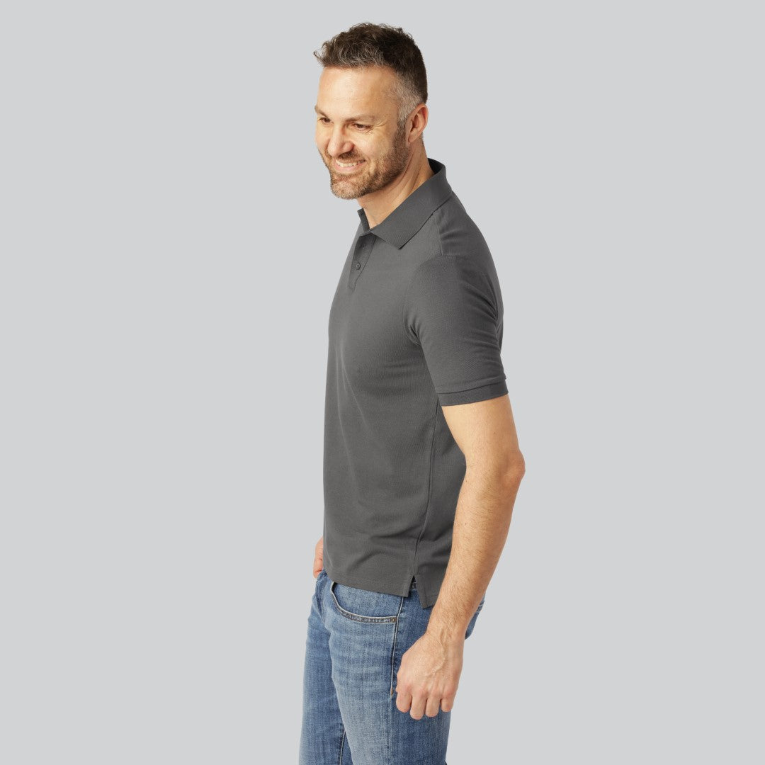 Mörkgrå bambupolo för män