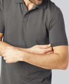 Mörkgrå bambupolo för män