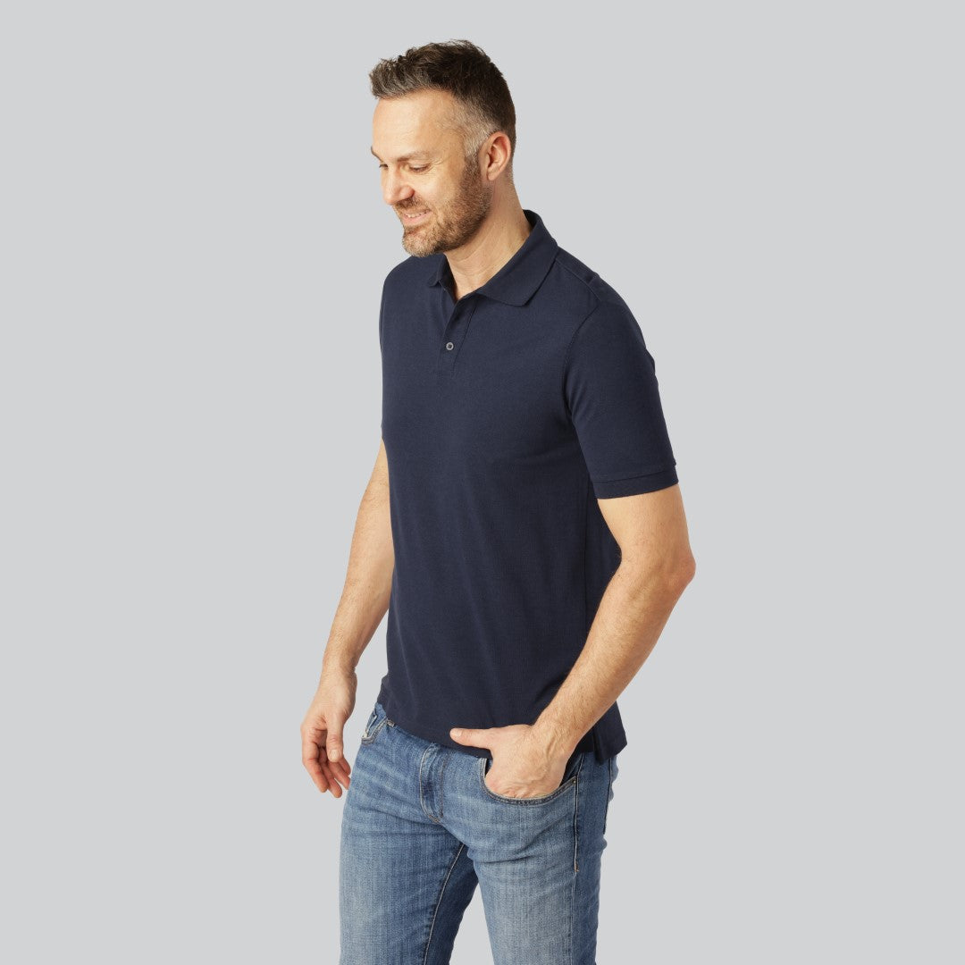 Marinblå herrpiké i bambu