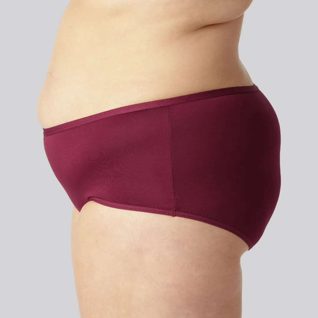 Bambu hipstertrosor i vinrött