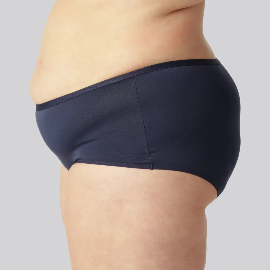 Marinblå hipstertrosor i bambu