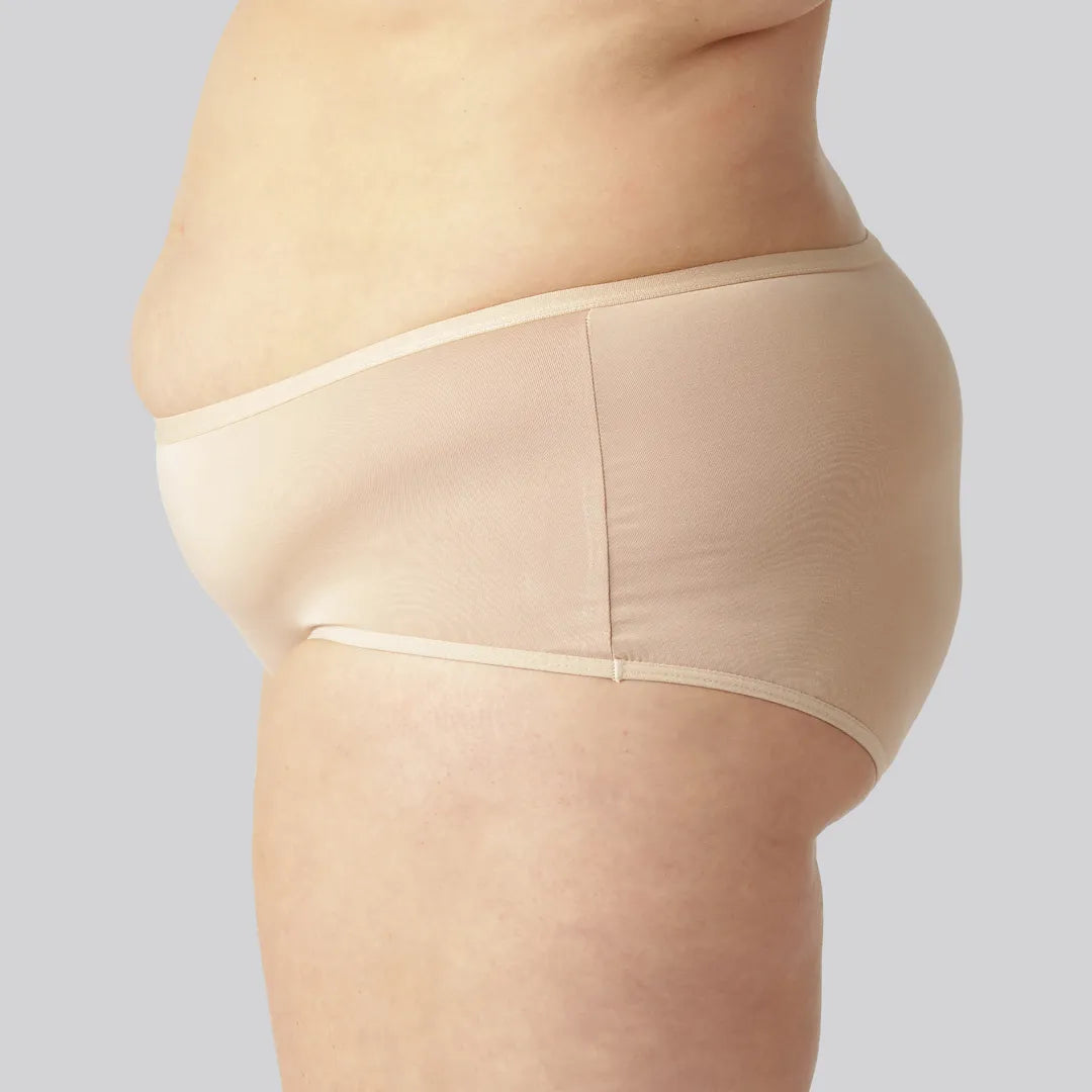 Beige hipstertrosor i bambu