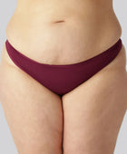 Bambu stringtrosa i vinröd för kvinnor