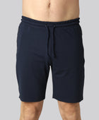 Marinblå bambushorts för män
