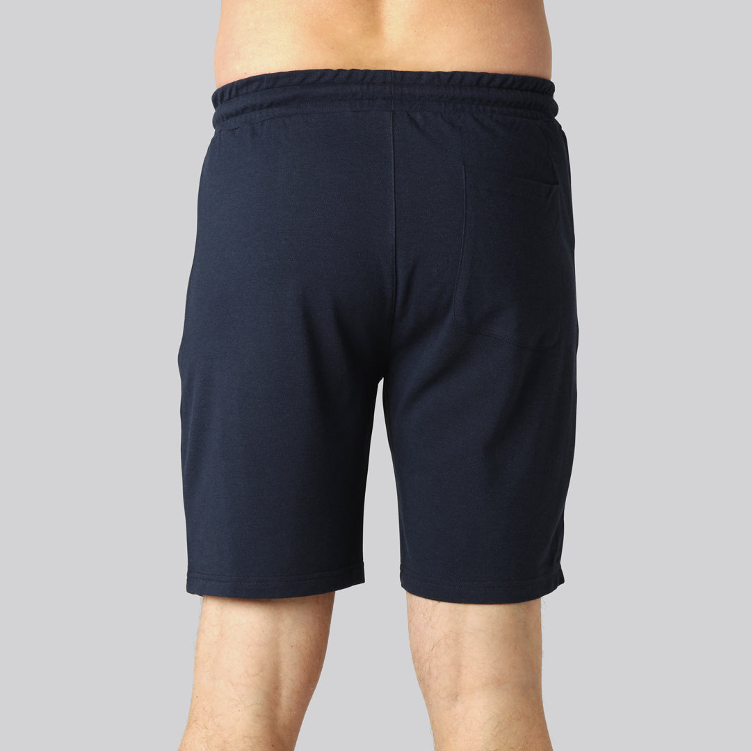 Marinblå bambushorts för män