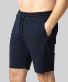 Marinblå bambushorts för män