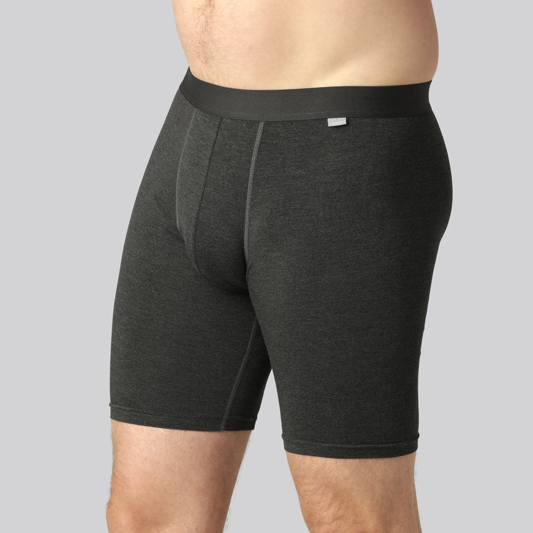 Bambukalsonger i antracitgrått med extra benlängd för män