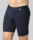 Marinblå bambukalsonger med extra benlängd för män