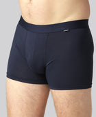 Marinblå bambutrosor med marinblått resårband för män