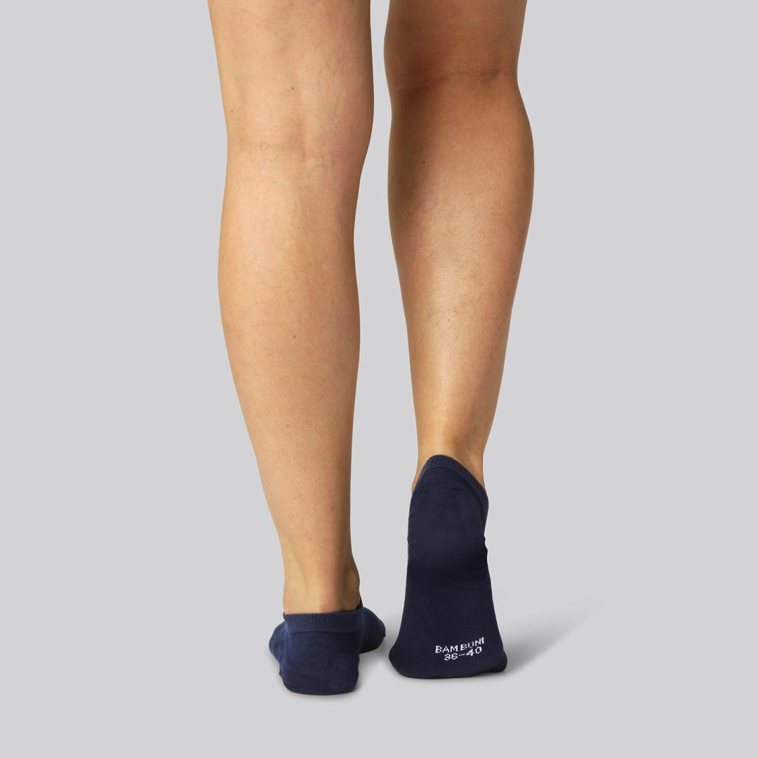 Marinblå bambusockor för kvinnor