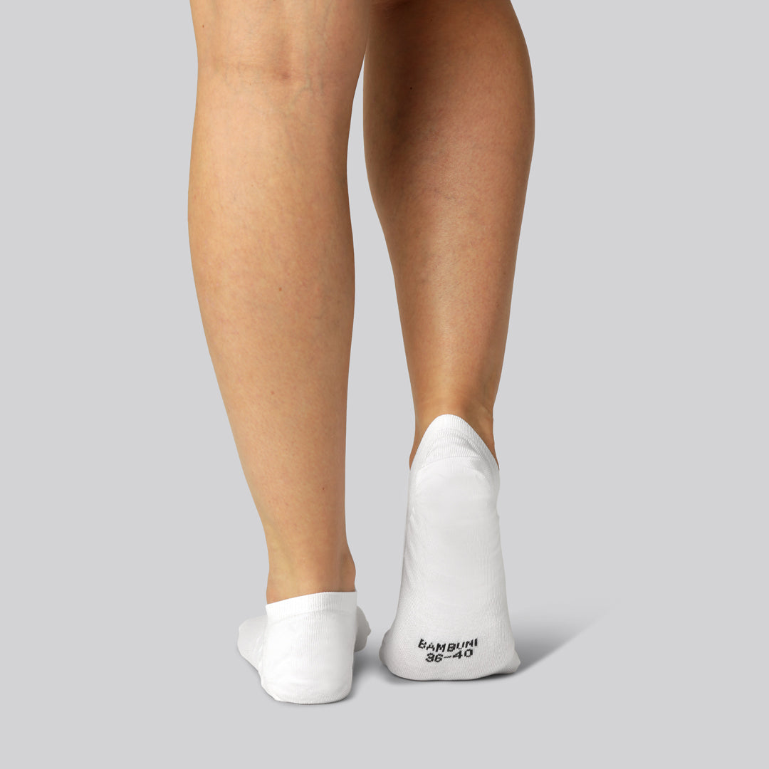 Vita bambusockor för kvinnor