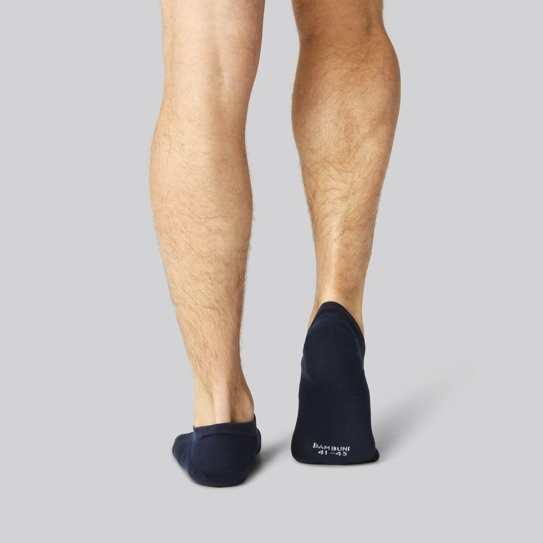 Marinblå bambufotbollsstrumpor för män