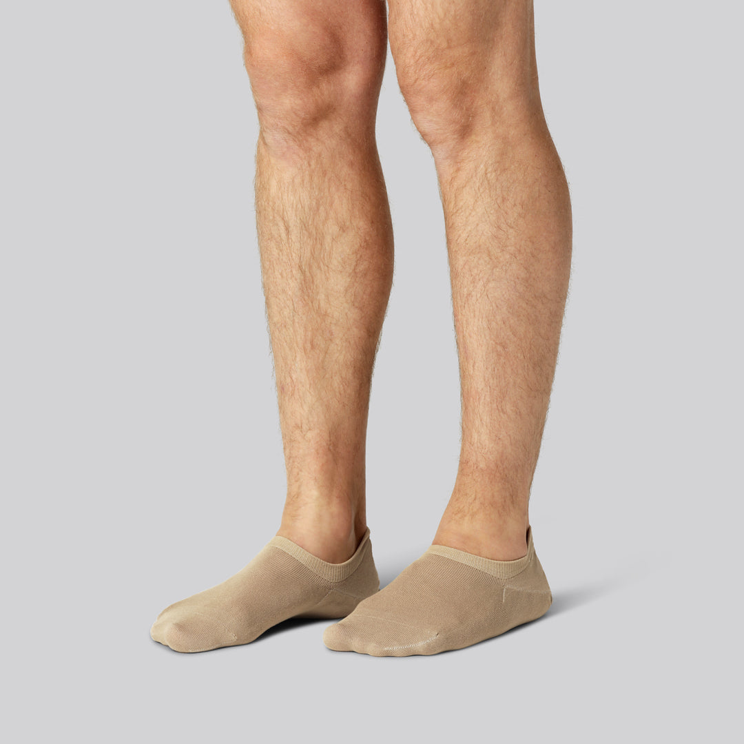 Beige bambusockor för män