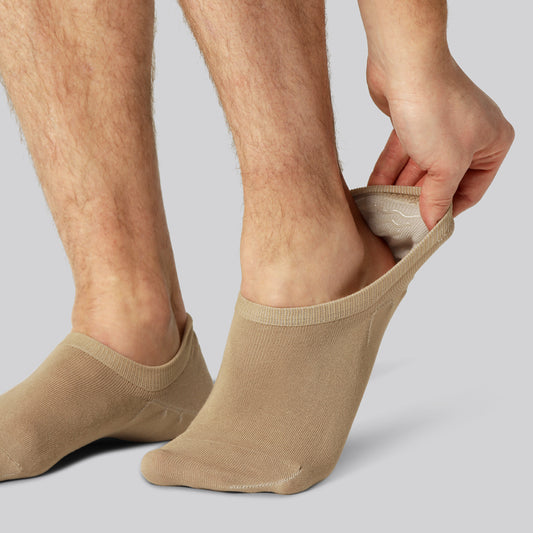 Beige bambusockor för män