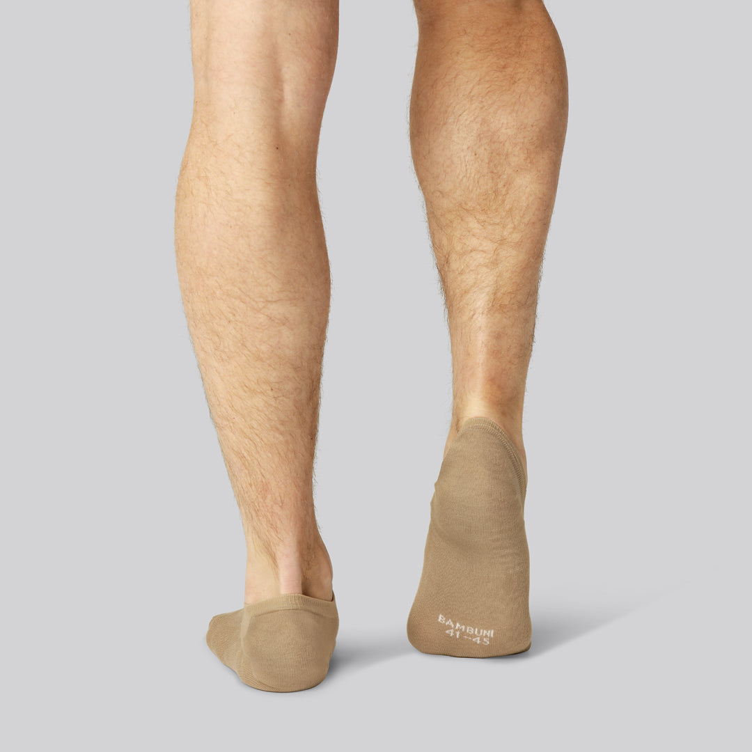 Beige bambusockor för män