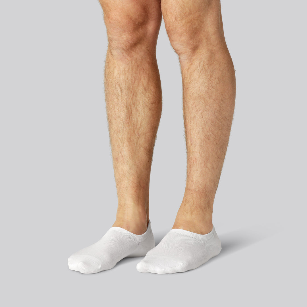 Vita bambusockor för män