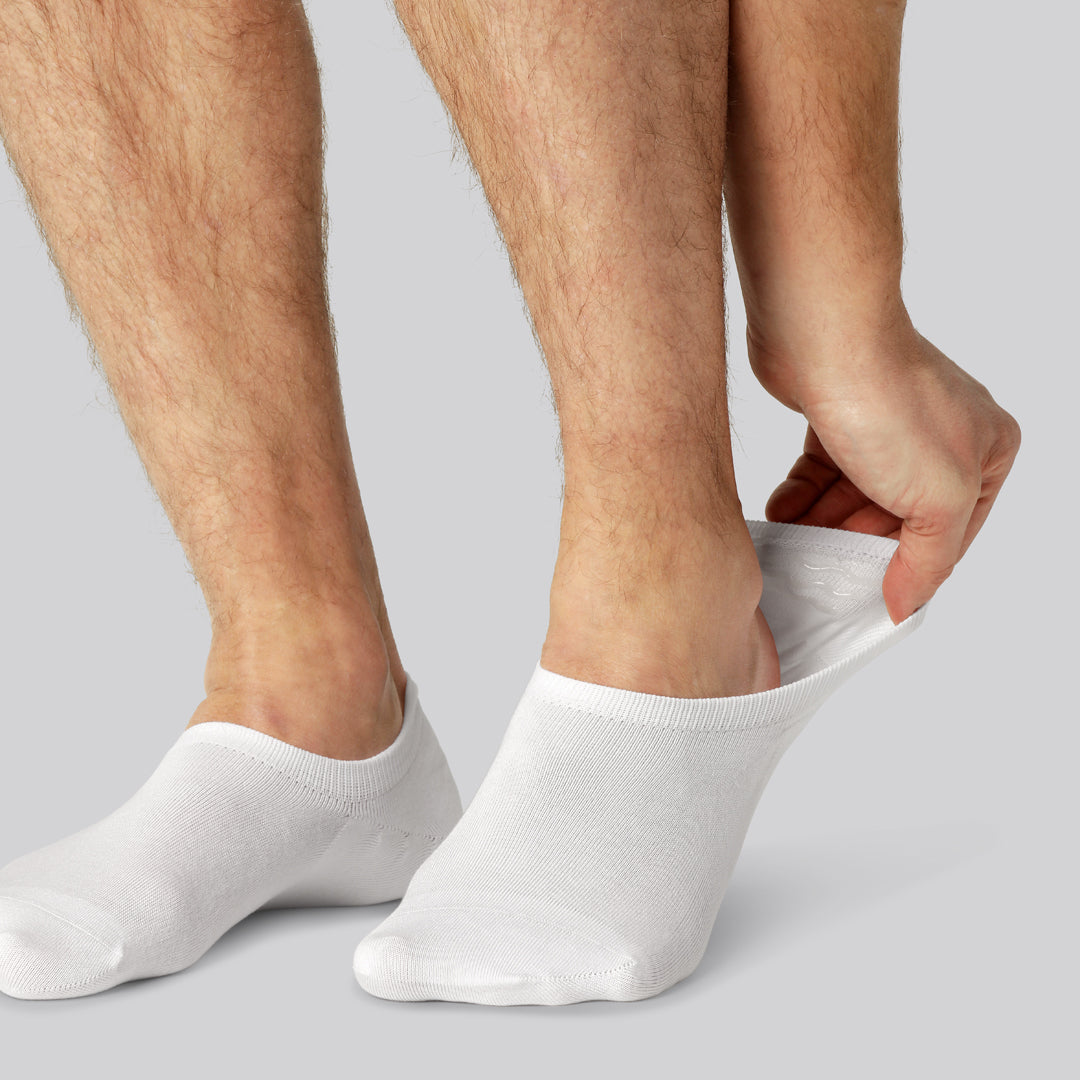 Vita bambusockor för män