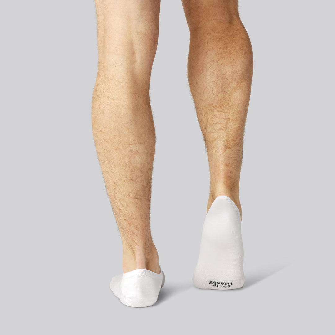 Vita bambusockor för män