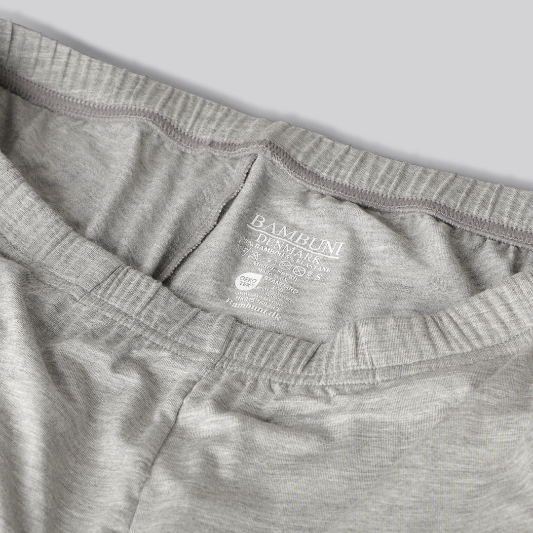 Nattshorts i ljusgrått bambu för kvinnor