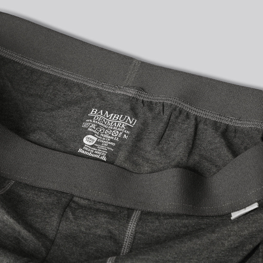 Bambukalsonger i antracitgrått med extra benlängd för män