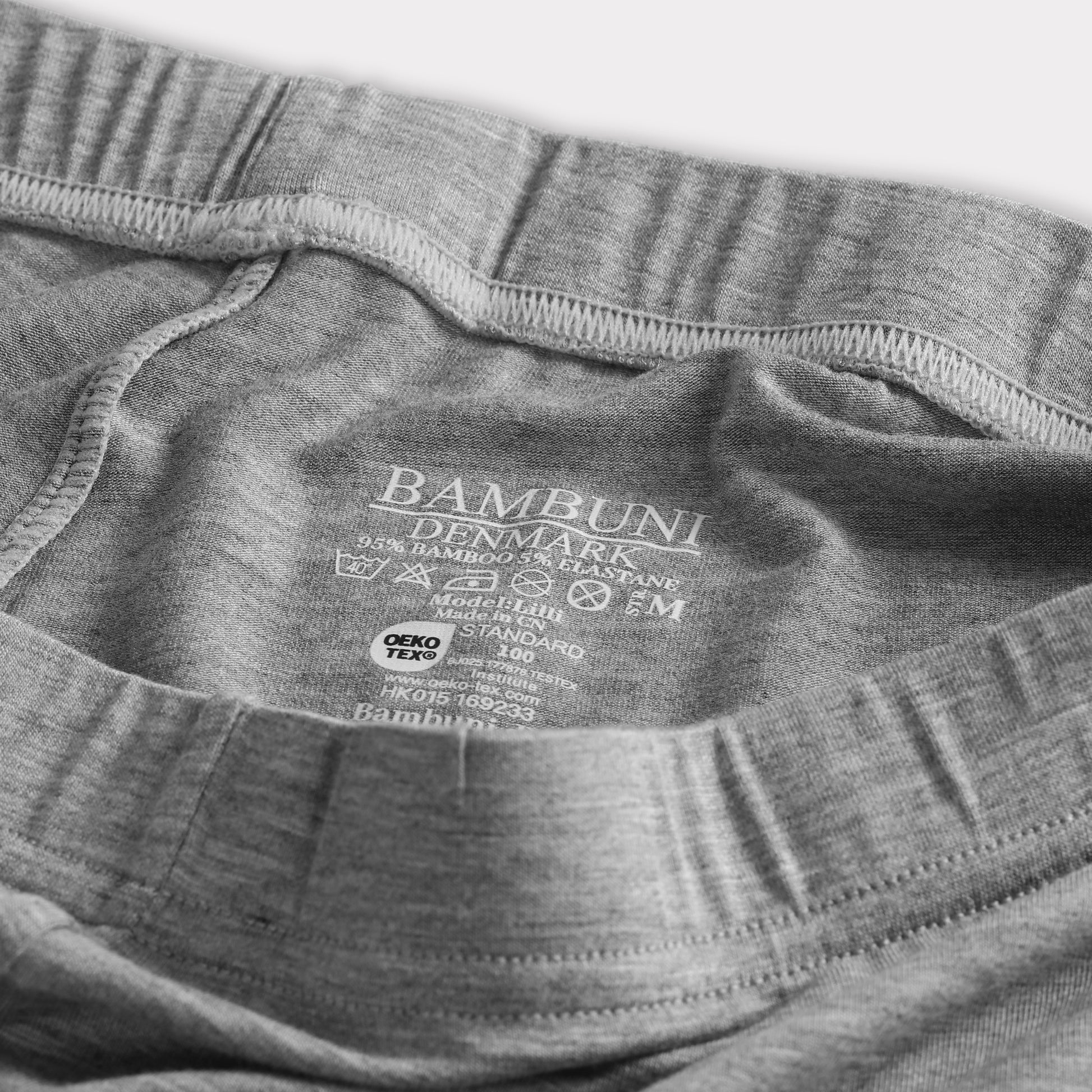 Innershorts i ljusgrått bambu för kvinnor