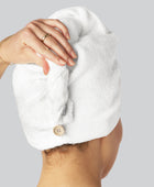 Bambuhårturban i vitt