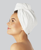 Bambuhårturban i vitt