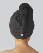 Svart bambuhårsturban