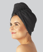 Svart bambuhårsturban